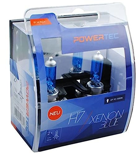 M-Tech PTZXB7-DUO H7 Xenon Optik Halogen Birne 55 W, Blau, Anzahl 2