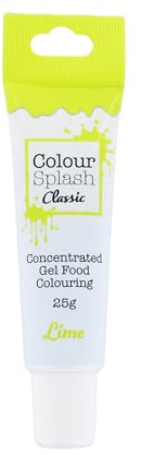 COLOUR SPLASH Food Colouring Gel Tube, Edible Ingredients, Highly Concentrated Gels, Easy to Use Squeezy Tubes, Transform Plain Cakes Into Bright, Eye-Catching Creations - Lime 25g