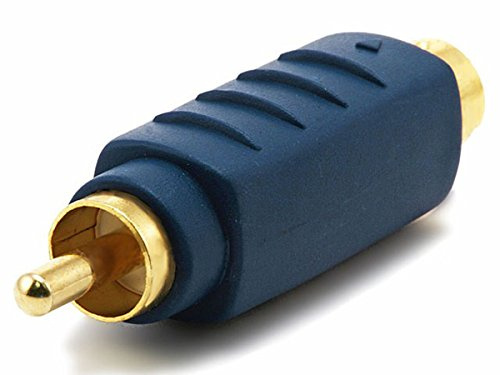 Monoprice 104120 S-Video (VHS) Male to RCA Male Adapter, Gold Plated
