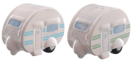 Ted Smith Ceramic Caravan Salt and Pepper Shaker Set