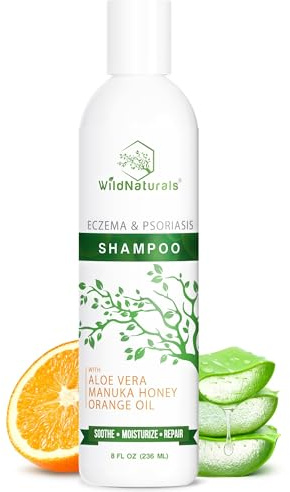 Natural Eczema & Psoriasis Shampoo - Cleanse, Nourish and Restore Your Hair and Scalp - Perfectly pH Balanced to Not Strip Away Natural Oils - With Manuka Honey + Organic Aloe Vera - Sulfate Free, Paraben Free, Fragrance Free - For Dandruff, Dry Scalp, and Seborrheic Dermatitis - For Dry or Oily Hair - For Men, Women, Kids & Babies