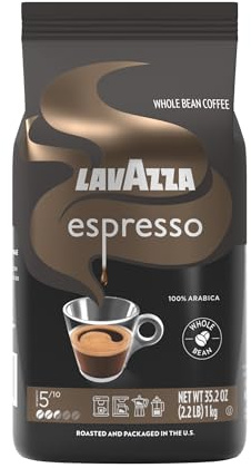Lavazza Espresso Whole Bean Coffee, Medium Roast, 100% Arabica, 2.2 lb Bag (Pack of 1)