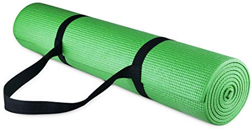 BalanceFrom Alle BFGY-P1GR GoYoga Allzweck-Yogamatte mit Tragegurt, umweltfreundlich, hohe Dichte, rutschfest, 0,6 cm, grün, 1/4