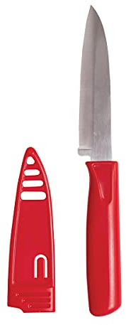 Helen's Asian Kitchen Universal Picnic Knife with Storage Sheath, High-Carbon Stainless Steel, 4-Inch