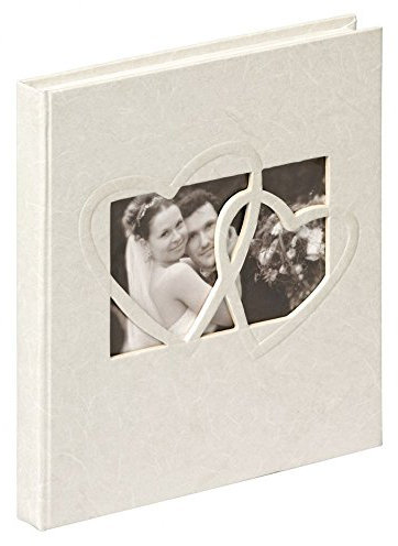 walther design Gästebuch weiss Leinen mit Ausstanzung, Hochzeit Sweet Heart GB-123