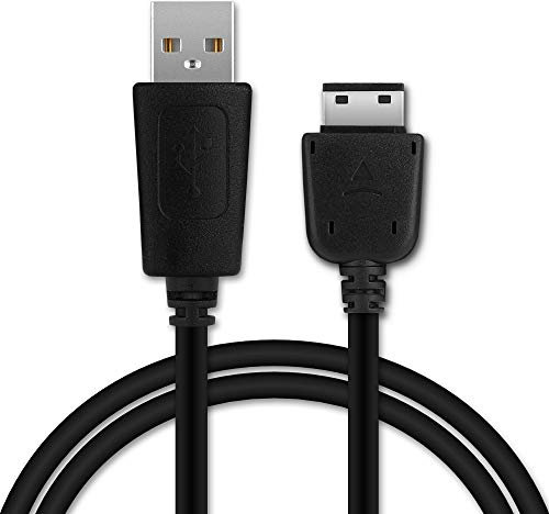 CELLONIC USB Kabel 1m kompatibel mit Samsung GT-S5230, GT-B2100, GT-E1200, GT-E1190, GT-E1150, SGH-F480 Smartphone, Handy Ladekabel 18 Pin Connector auf USB A 2.0 Datenkabel schwarz PVC