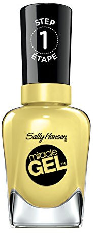 Sally Hansen Miracle Gel Nail Polish, 390 Lemon Heaven, a Dusky Yellow, 14.7 ml