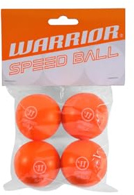 Warrior Lot de 4 mini balles de hockey Orange
