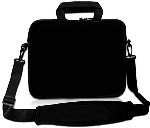 RICHEN 10 inches Messenger Bag Carrying Case with Handle Accessory Pocket Fits 7 to 10-Inch Laptops/Notebook/ebooks/Kids Pad (7-10.2 inch, Pure Black)