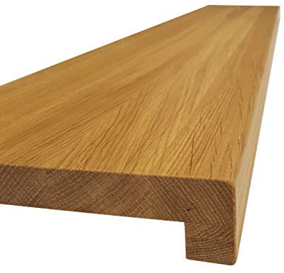 Holz-Projekt-Summer Fensterbank Eiche Massivholz Treppenstufe Renovierungsstufe Trittstufe Maßanfertigung (25 x 100cm, Oberfläche geölt)