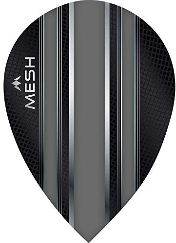 Mission Mesh Dart Flights - 100 Micron - Pear (Grey, 1 set (3))