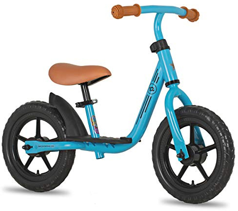 JOYSTAR 10 Inch Toddler Balance Bike 2 Year Old Push Bicycle with Footrest 10 Glider Bikes Toddler Bike Training Bicycle Birthday Gifts for 2-4 Boys Blue