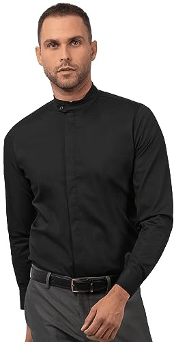 Chef Works Men's Formel Shirt, Black, Large