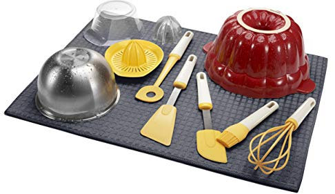 Tescoma Presto Tappetino Scola Stoviglie, Microfibra, Grigio, XXL