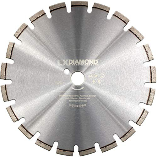 LXDIAMOND Diamant-Trennscheibe 400mm x 30,0mm - Diamanttrennscheibe für abrasive Baustoffe, Estrich, Asphalt - Diamantscheibe 400 mm - in Premium Qualität