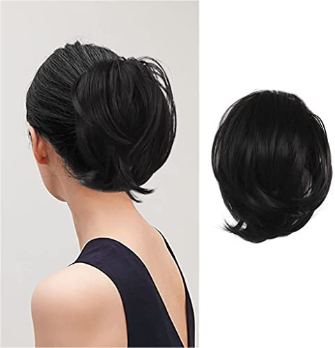 BARSDAR Chignon Coda di Cavallo Extension per Capelli, Elastico Posticcio per Capelli Chignon Dritto Corto Coda di Cavallo Bun Extension per Donna Ragazze