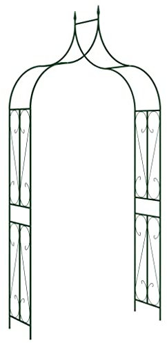 INLIFE Arco de rosas verde oscuro 120 x 38 x 258 cm, hierro