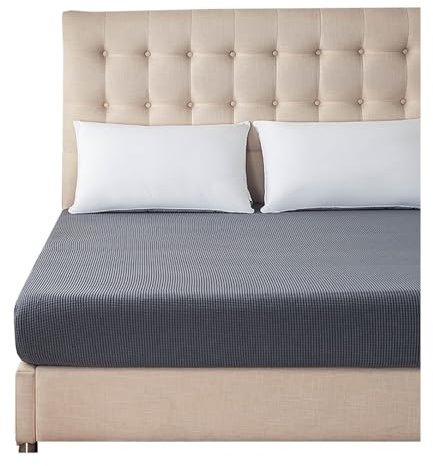 Spannbettlaken 180x200cm,90x200cm,140x200cm,200x200,120x200cm,160x200cm,100x200cm für Boxspringbett,Kordsamt Bettwäsche Luxuriöses Spannbetttuch Stretch Bettlaken (Color : Dark Grey, Size : 120x190