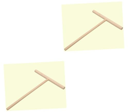 Garneck 2pcs Wooden Utensil for Crepes Pancakes Baking Tools Wooden Dough Spreader Kitchen Accessory