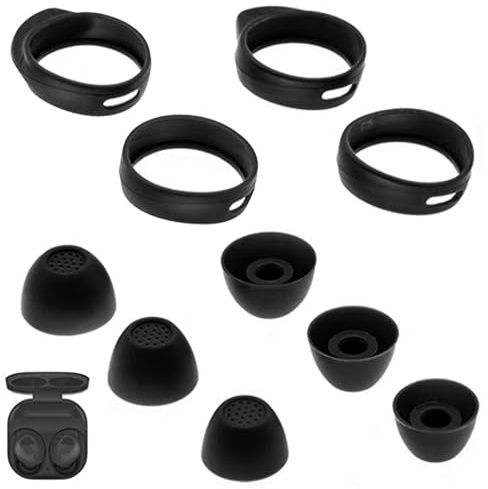 3 Paar Stöpsel, Aufsätze, Replacement, Ersatzteile für Samsung Buds Fe, Samsung Earbuds Fe, Samsung Galaxy Buds Fe SM-R400N, Schwarz