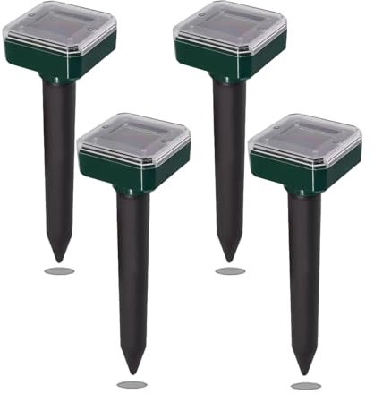 LELYFIT 2 Pezzi Repellente Solare per Topi, Repellente per Insetti, repellente per Insetti ad Ultrasuoni per Fermare Serpenti, Roditori, per Prato da Giardino, Cortile, Repellente per Topi