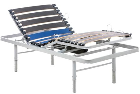 Geriafy – Elektrisch Verstellbarer Lattenrost | 80x200 cm | Verstärkt und kompakt | Kabellose Fernbedienung und in 4 Höhen verstellbare Beine