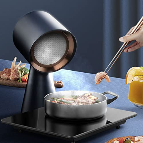 LXJBBD Portable Extractor Hood, Mini Desktop Range Hood with 3.5m/Min Exhaust Air Volume, 2 Adjustable Wind Power Settings, Low Noise, Ideal for Home, Kitchen Hot Pot, BBQ