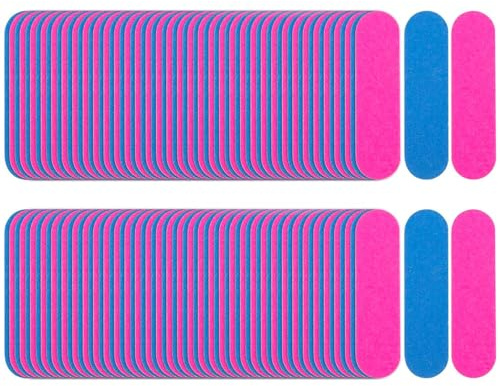 200 Pcs Mini Nail File Disposable Professional Nail File Nail File Set Care Mini Nail Files Professional Manicure Tools for Home and Salon Use 180/240 Grit