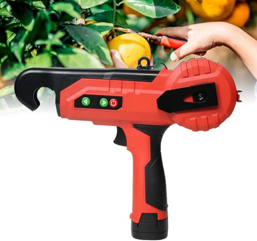 KFGISD, Atadora inalámbrica de Plantas y vides con Cinta for Plantas, Herramienta automática for flejar Ramas, diámetro máximo de Atado: 25 mm,Rodillo de Cinta para Plantas