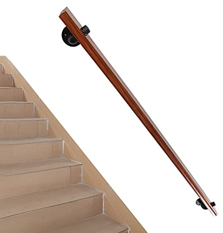 Handräcke Trä Trappa Banister Trappa Handräcke För Steg Hem Trappa Handräcke, Trappa Räcke För Loft Kindergarten Villa Vätrappa Gripa Bar Kit 130/40Cm
