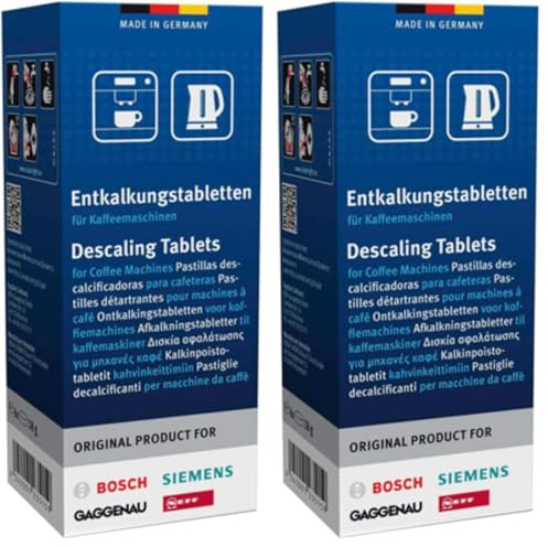 Descalcificador Compatible con Cafeteras Bosch y Siemens 00311864 – 2 Cajas (12 Pastillas en Total)