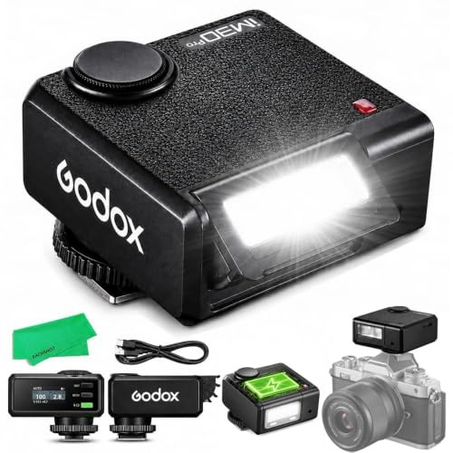 Godox iM30Pro iM30 Pro Flash Compatto per Fotocamera, GN15, 550 Lampi