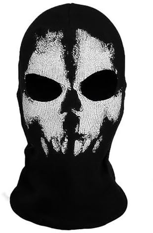 WEWOM Stormmask dödskalle med 2 öppningar för ögonen svart