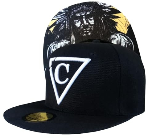 Capiche [99+ Modelli] Cappello Snapback Nero, Il Capo, dei Capi, Design Nativo Americano, Allenamento, Totalmente Classico, Piatti per Uomini, da Baseball, Cappelli Tatuaggio Cool