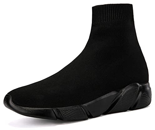 CERYTHRINA Sneakers för herr och dam, av nätmaterial, lätta och bekväma ventilerande fritidsskor/promenadskor/löparskor för gator, träning, jogging, utomhus och löpning, sportskor, svart 1, 37 EU
