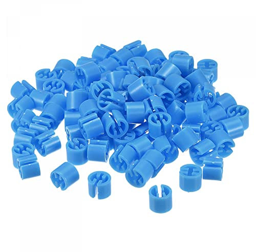 sourcing map Vêtements Cintre Marqueur Vide Apte 3.5mm Tige pour Vêtement Couleur Codage Bleu Compte 100