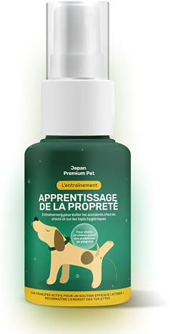Spray Apprentissage Propreté Chien & Chiot | Formule Double | 100 ml | Ammoniac & Extraits Végétaux, 2–3 Pulvérisations, Action Rapide, Routine 2×/Jour