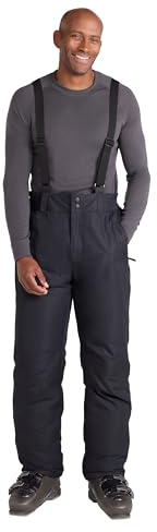 Mountain Warehouse Dusk II Mens Ski Pants - Warm Padded Fleece Lined Trousers, Thermal Tested -20 °C & Snowpoof - Winter Skiing, Winter Sports, Walking Black S