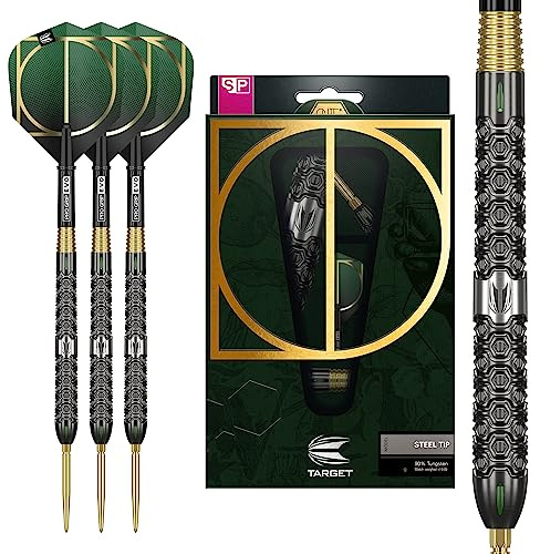 Target Darts Cult 02 90% Tungsten Swiss Point Steel Tip Darts Set, 24G | Swiss Point Dart Set, Tungsten Barrel, Professional Darts Set, Swiss Point Tool Included