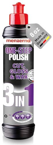 menzerna One-Step Polish 3in1 I Medium Cut Polish with High Gloss Finish & Seal in One I Buffing & Polishing Compound for Car Maintenance I Swirls, Holograms & Scratches I Car Body Repair I 8 fl oz.