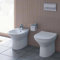 Yellowshop - CADDY Set coppia sanitari vaso rimless e bidet a terra con coprivaso soft-close