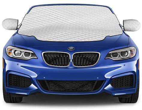Car Windscreen Cover for Winter,Windscreen Covers Frost,Magnetic Snow Cover with Side Wing Mirror Cover,Frost Guard Windshield Cover for Cars,147cm×118cm