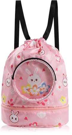 Mochila Cuerdas Infantil, Bolsas de deporte infantiles compartimento con zapatos bolsa natacion infantil mochila de cuerdas niño mochila natacion niño bolso de playa para niños y niñas PE (Estilo 1)