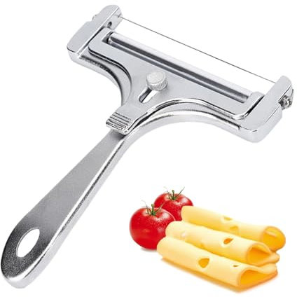 GUOYOU Taglia Formaggio Regolabile Affettatrice Formaggio A Filo Coltello da Formaggio in Acciaio Inossidabile Spessore Regolabile Coltelli per Formaggi per Formaggio Duro Prosciutto