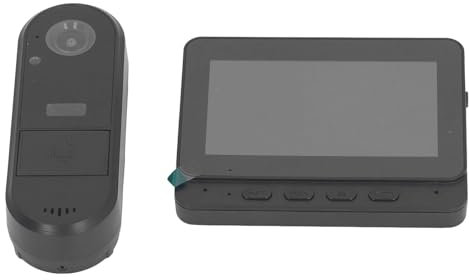 Tosuny Système D'interphone Vidéo sans Fil, Système de Sonnette Vidéo WiFi, Caméra de Sonnette 8MP 1080P avec Moniteur 4,3, Vision Nocturne, Angle de Vision 170°, étanche IP65