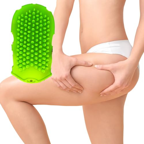 Guante Anticelulítico de Silicona, Reafrimante Corporal Flacidez, Cepillo Alisador Reductor de Celulitis, Guante para Masaje Detox Anticelulítico, color verde