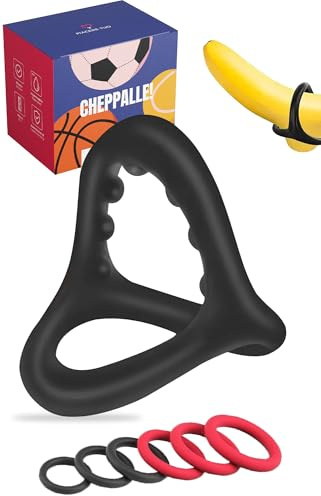 MySecretCase Anillos Pene de Varios Tamaños - Anillo Masculino Erección, Estimuladores Masculinos, Ereccion Masculina Duradera, Cock Ring Parejas, Cockring Testiculo, Penes y Testiculos, Penis (Negro)