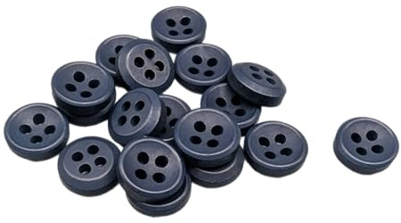 Botiboton - 50 Botones para camisas en colores calidos - 5 medidas y 12 colores a escoger - con 4 agujeros de 2 mm - Fabricado y Enviado desde España - color Azul Marino, medida 10 mm