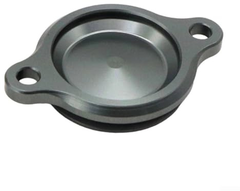 Tapa del filtro de aceite del motor CNC para HONDA SUPER CUB110 y para el cárter de la motocicleta CROSS CUB110 (gris)