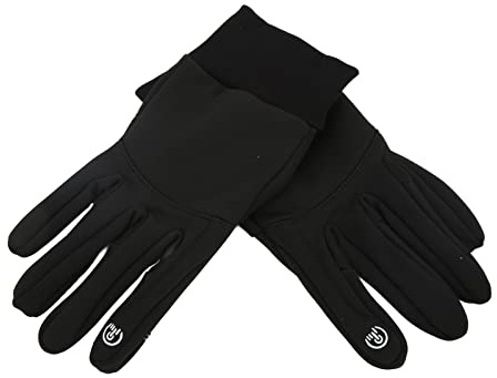 Stylebest Pekskärm Vindtäta Sporthandskar för Utomhusaktiviteter Svart 2-pack Varm Fleeceisolerad